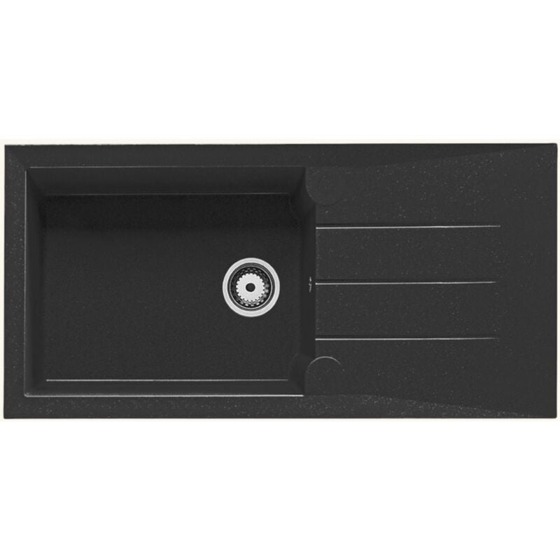 Kümbad - vier résine noir moucheté tunia 1 grand bac 1 égouttoir