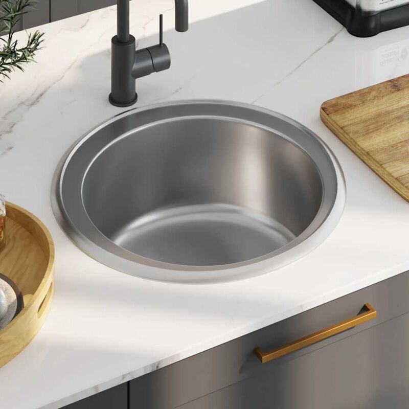 Vier de cuisine avec crépine et piège Acier inoxydable Vidaxl