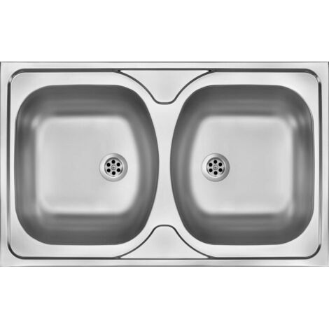 Évier en acier, 2 bacs, encastré, ZM5 3200 5907650845799