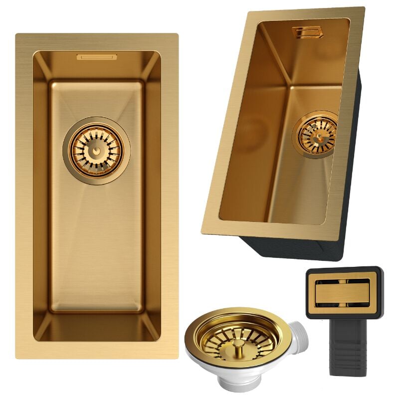 Granitan - vier en acier à un bac gold SILVO2244 siphon d'évier de cuisine