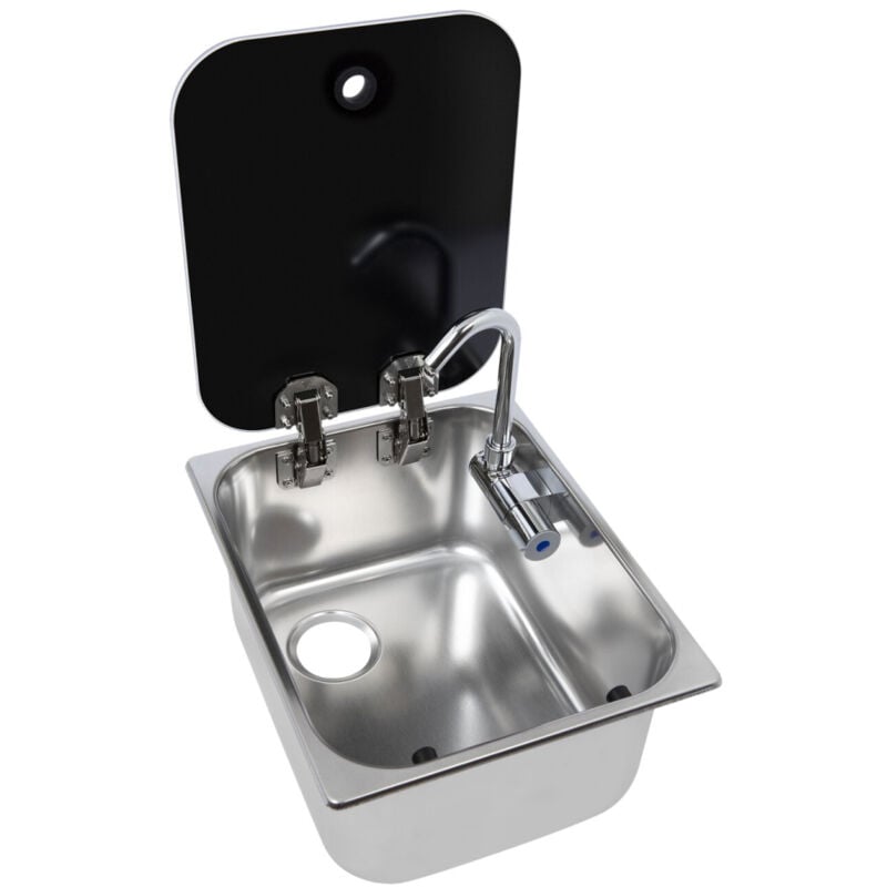 evier en acier inoxydable avec couvercle + robinet 261x322 - navy load