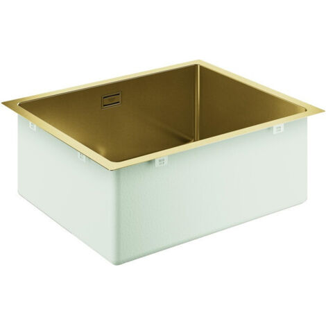 Évier en acier inoxydable GROHE UB K700 315741 1 vasque 540x440mm or brillant geb.
