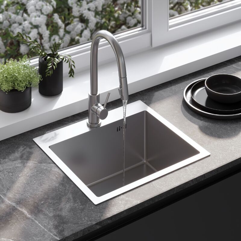 Vier en acier leo 50 brush nickel