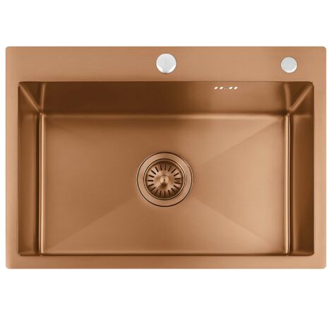 Évier En Acier + Robinet De Cuisine Rea Liam Brush Copper