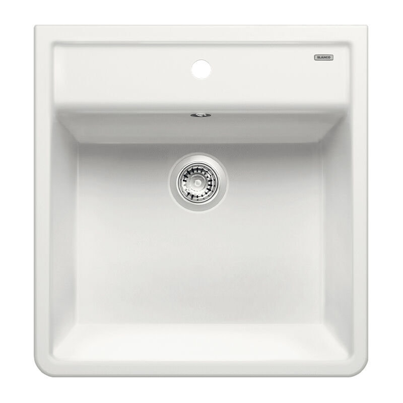 Evier En Ceramique Panor 60 Blanc Cristal Deux Percements Sous Meuble De 60 Cm L 600 X L 630 X P 190 Blanco