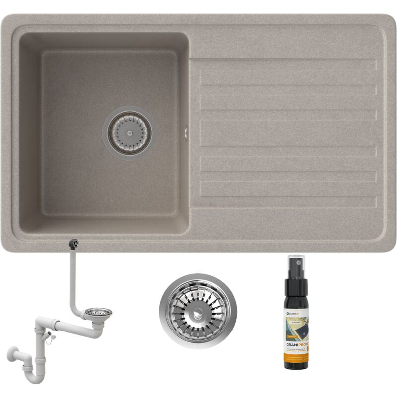 Granitan - vier en granit 1KOM égouttoir brun citron