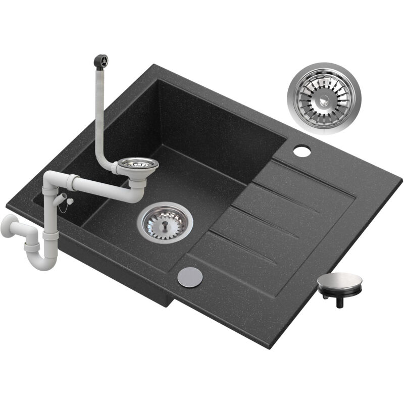 Granitan - vier en granit avec égouttoir siphon tinos granit