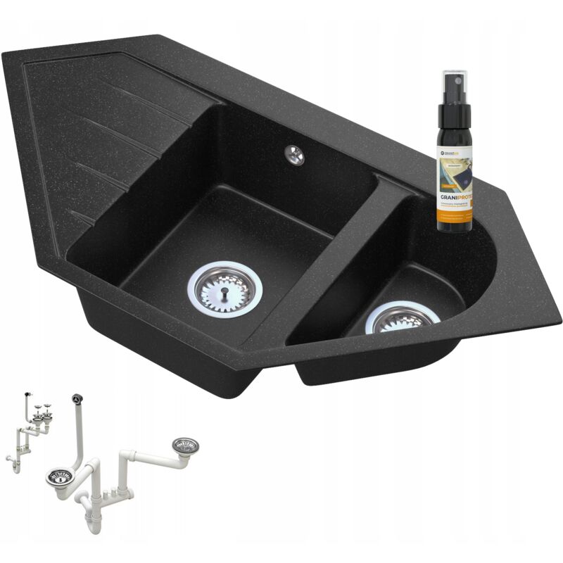 Granitan - vier en granit avec siphon 6 couleurs