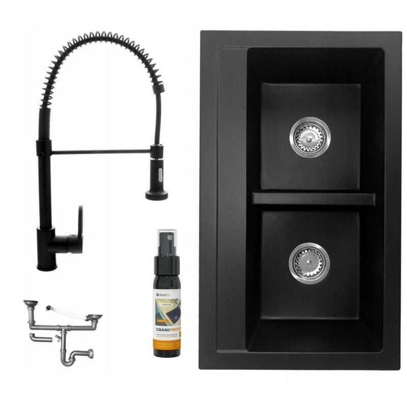 Granitan - vier en granit ensemble de robinetterie de cuisine rhea