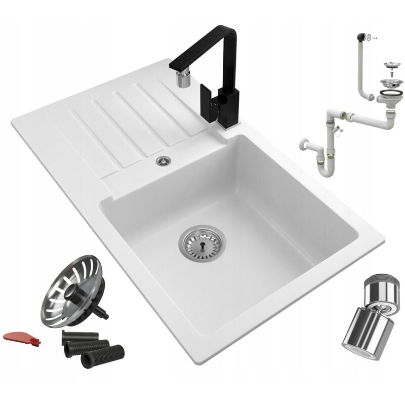 Granitan - vier en granit + mitigeur +siphon +click klak +perlator