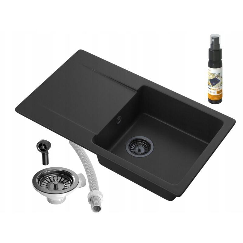 Granitan - vier en granit trendy siphon black