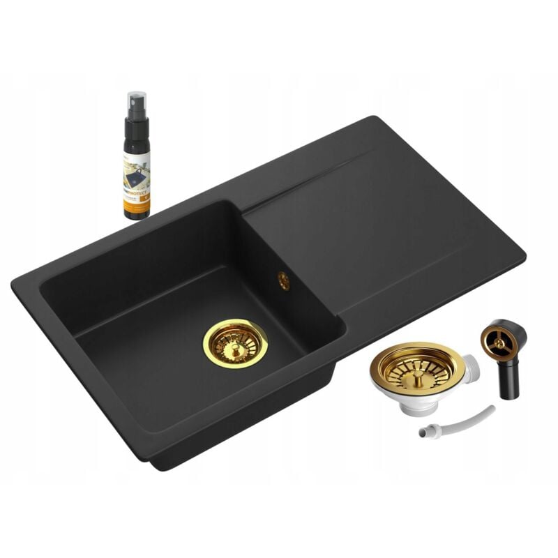 Granitan - vier en granit trendy siphon gold