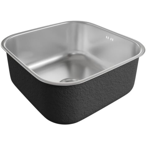 Evier en inox 1 bac sans égouttoir EVINOX 44 x 44 cm