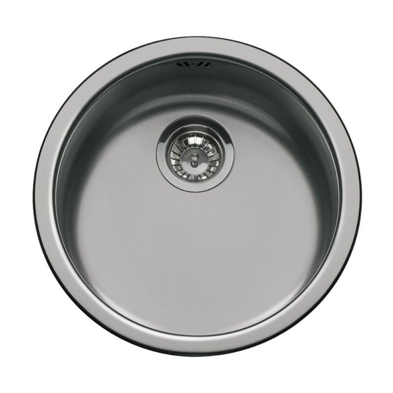 Smeg - Evier encastrable 1 bac rond noir mat 43.7x43.7 10I3PN