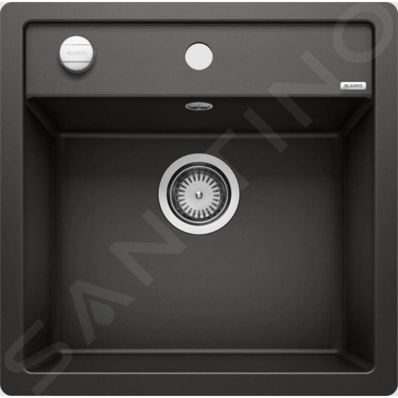 Blanco - Dalago 5 - Évier en silgranit, 505x500 mm, avec commande de vidage, noir 525872