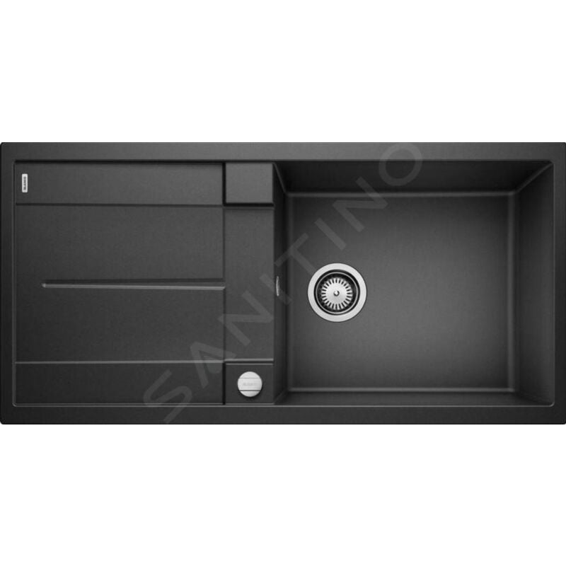 Blanco - Metra xl 6 - Évier en silgranit, 990x490 mm, avec commande de vidage, noir 525933
