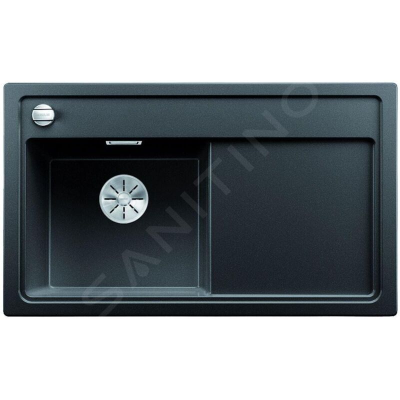 Evier Blanco Zenar 45S-F Silgranit - Black - Egouttoir A droite