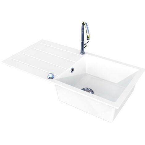 Évier EVISTONE avec 1 bac + égouttoir 99cm - Snova