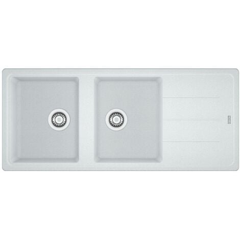 Franke - Evier à encastrer 2 cuves 1 égouttoir Basis - platinium