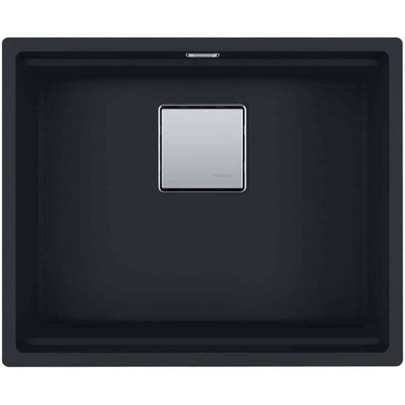 Franke - Kubus 2 Evier sous plan 56x46cm en Fragranit+, Noir mat (KNG110-52MC)