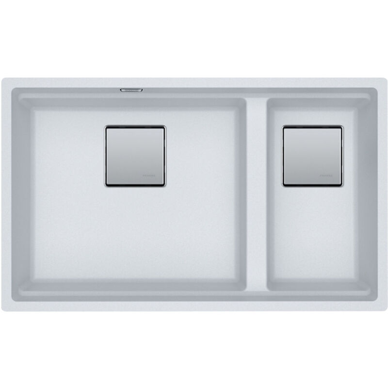Cuve Kubus 2.0 Fragranit kng 120 - Blanc Artic - Manuel - 760 x 460 x 200 mm (sous-meuble 80 cm) Franke