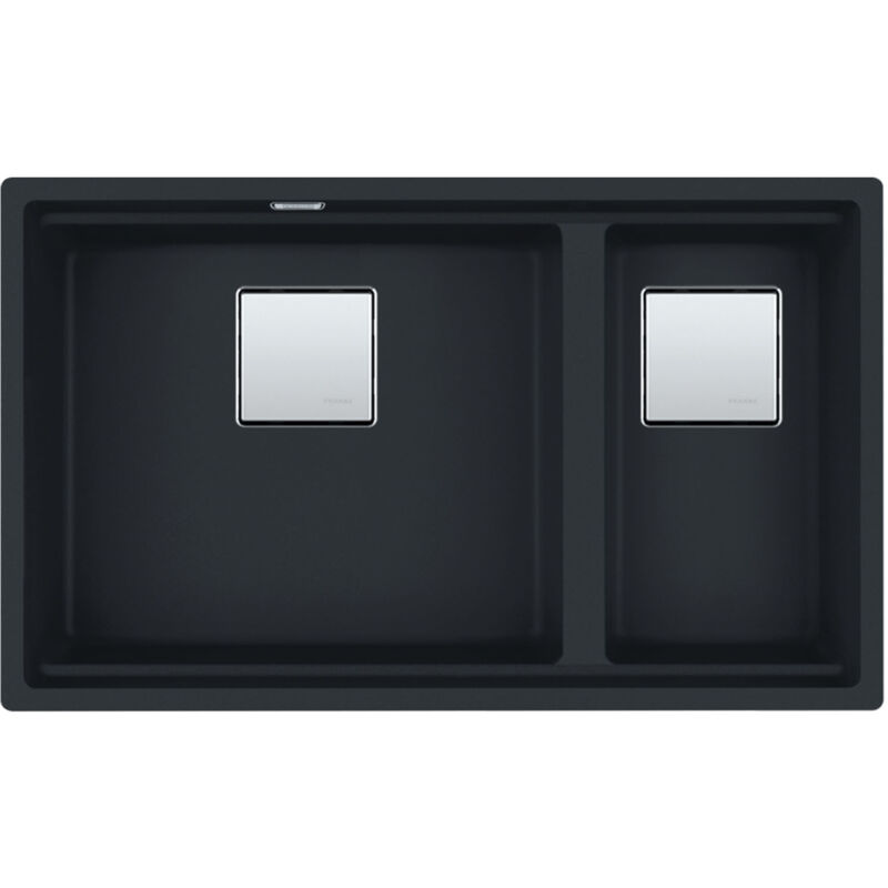 Cuve Kubus 2.0 Fragranit KNG 120 - Noir mat - Manuel - 760 x 460 x 200 mm (sous-meuble 80 cm) - Franke