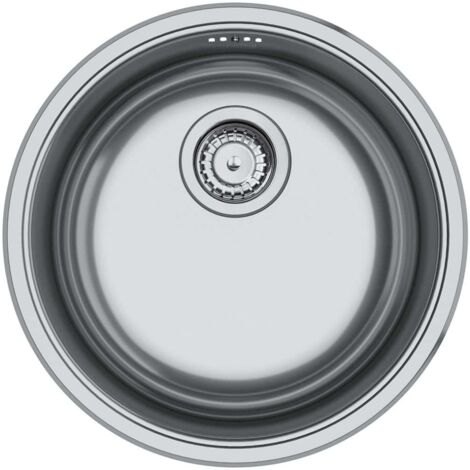 Evier Franke Rotondo ROX110-38 - Inox Lisse - Vidage : Manuel