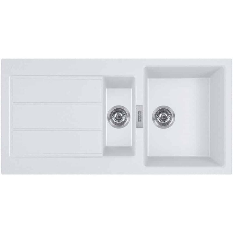 Evier Franke Sirius 2 Tectonite S2D651 - Blanc Artic (moucheté)