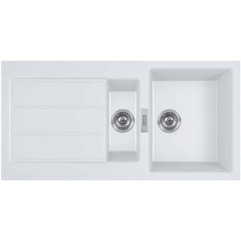 Evier Franke Sirius 2 Tectonite S2D651 - Blanc Artic (moucheté)