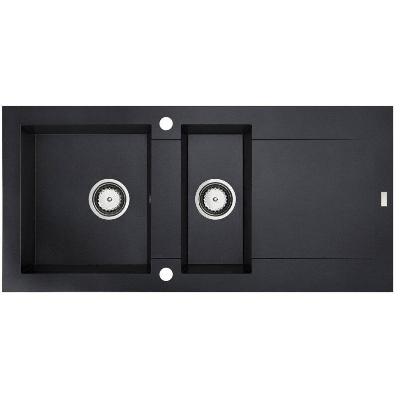 Carea Cuisine&bain - CAREA - Évier Granit BALSA 1,5 cuve - Couleur - Noir - Noir
