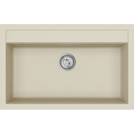 Évier granit beige Helika QUADRO 1 bac