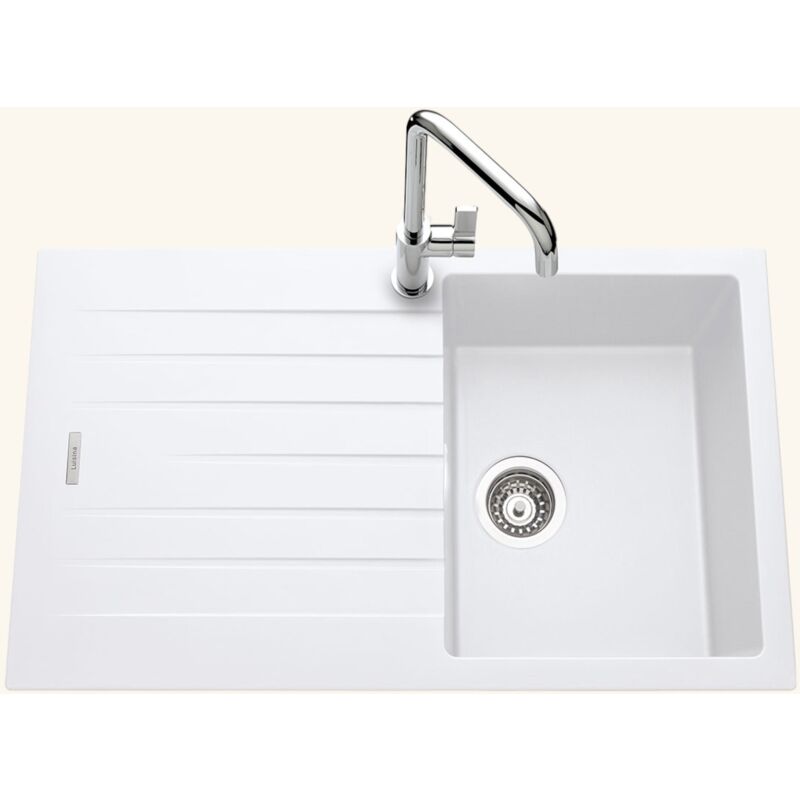 Vier granit blanc albey 1 bac - 1 égouttoir