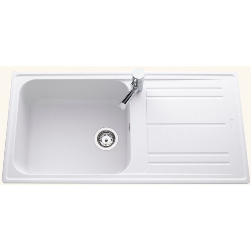 EWI - vier granit blanc holiday 1 grand bac - 1 égouttoir