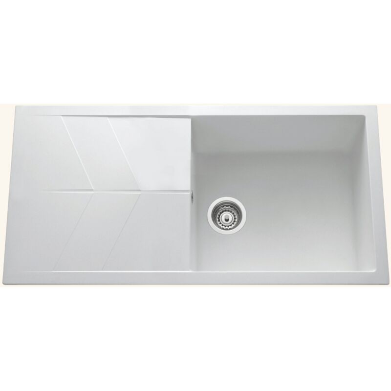 EWI - vier granit blanc nova 1 grand bac 1 égouttoir