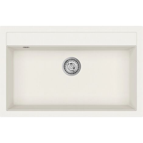Évier granit blanc Helika QUADRO 1 bac