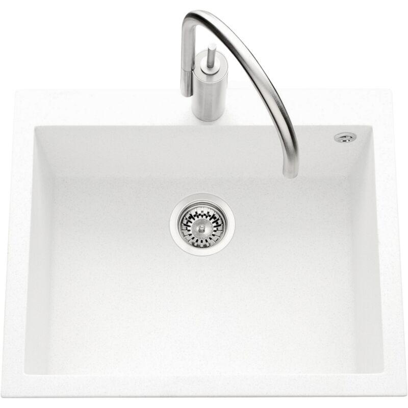 Vier granit blanc Luisina quadrille 1 bac 610x500