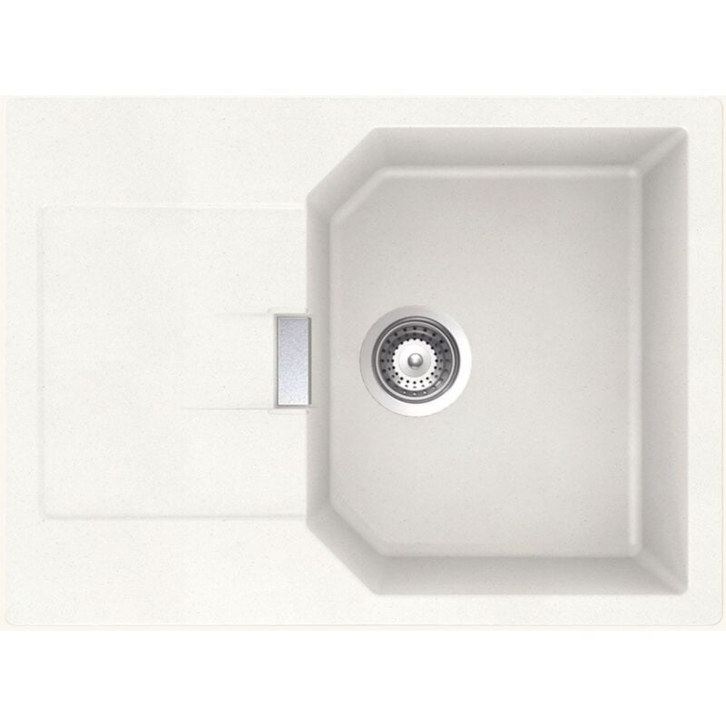 Schock - vier granit blanc manhattan 1 bac 1 petit égouttoir