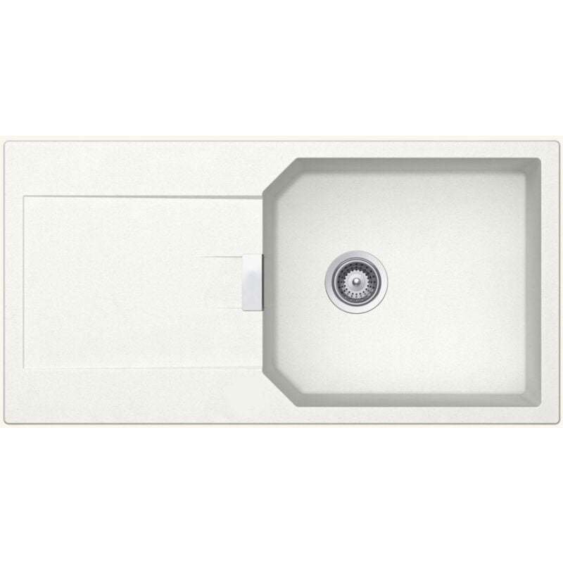 Schock - vier granit blanc manhattan 1 grand bac 1 égouttoir