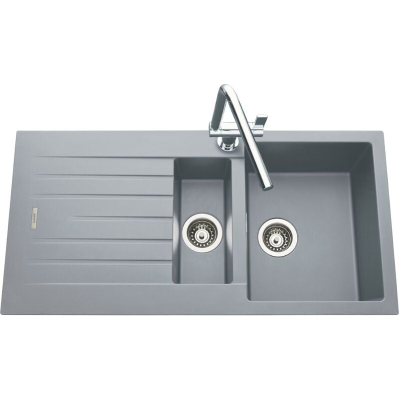 Vier granit gris albey 1 bac et demi - 1 égouttoir