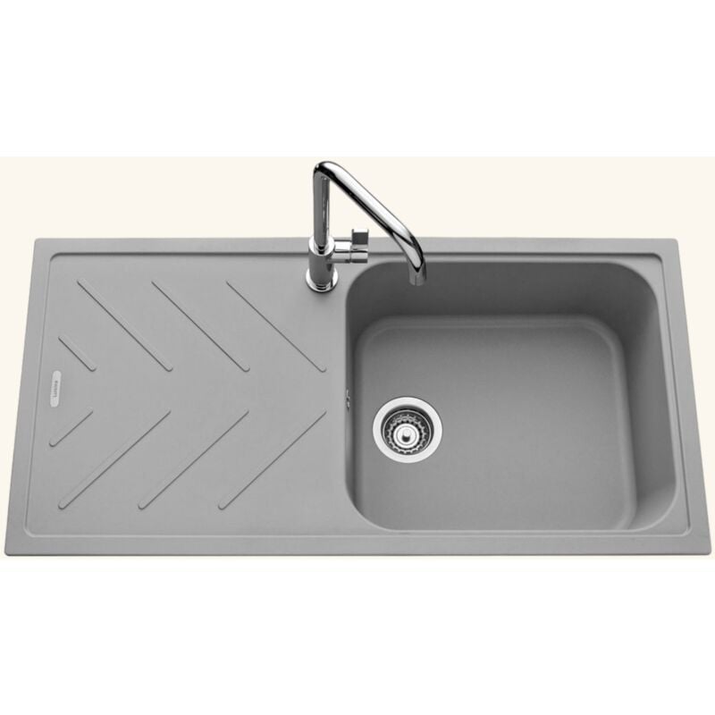 Luisina - vier granit gris arpege 1 grand bac 1 égouttoir