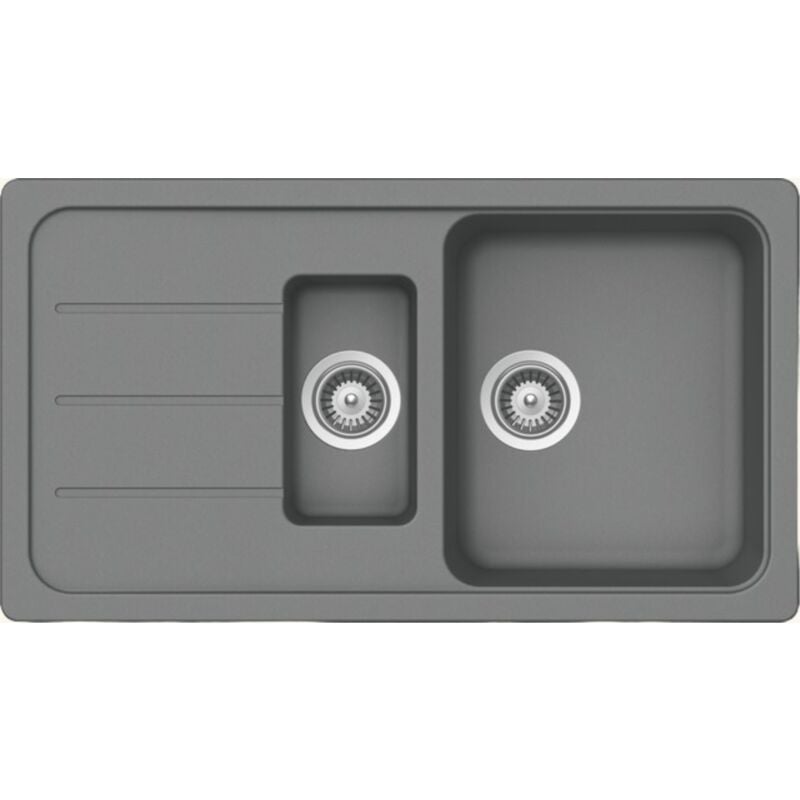 Schock - vier granit gris formhaus 1 bac et demi - 1 égouttoir