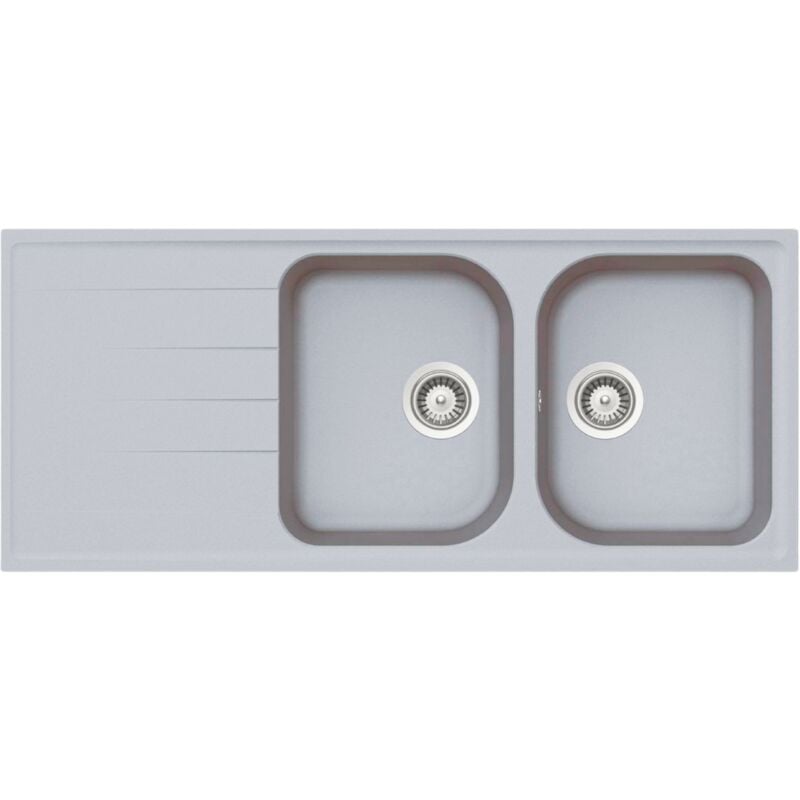 Vier granit gris Schock viola 2 bacs 1 égouttoir