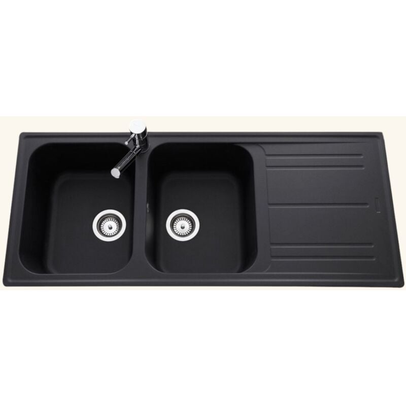 Vier granit noir EWI holiday 2 bacs 1 égouttoir