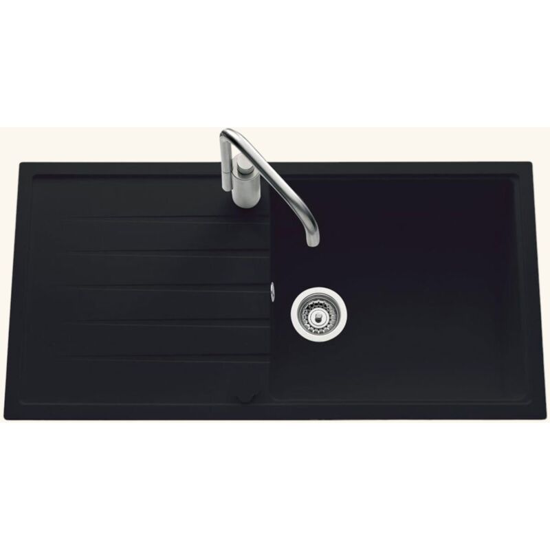 Vier granit noir EWI icauna 1 grand bac 1 égouttoir