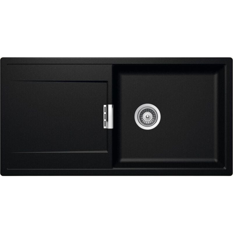 Luisina - vier granit noir intense forte 1 grand bac 1 égouttoir