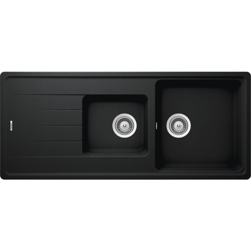 Vier granit noir Schock element 2 bacs 1 égouttoir