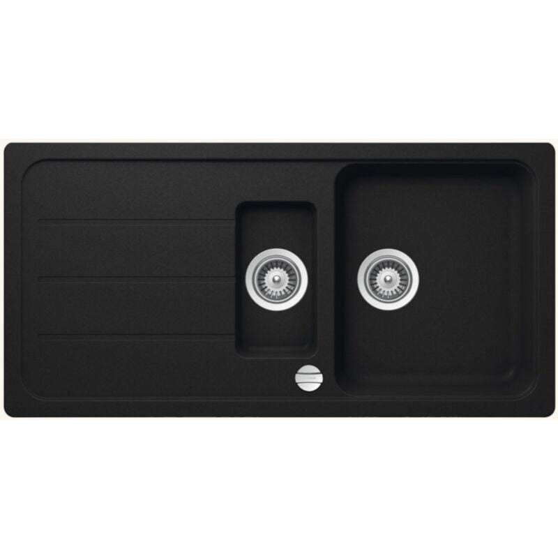 Schock - vier granit noir formhaus 1 bac et demi - 1 égouttoir