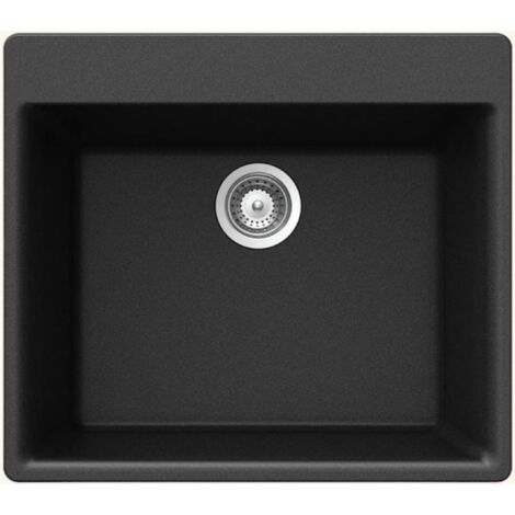 Évier granit noir Schock KAZU 1 grand bac 600x530