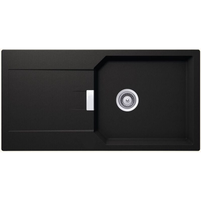 Évier granit noir Schock MANHATTAN 1 grand bac 1 égouttoir