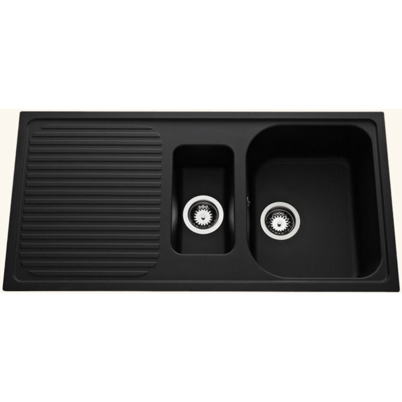 Schock - vier granit noir regala 1 bac et demi - 1 égouttoir